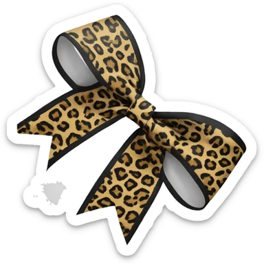 Leopard cheer bow  sticker