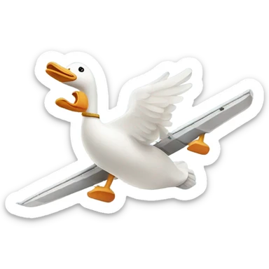 Goose and aeroplane sticker