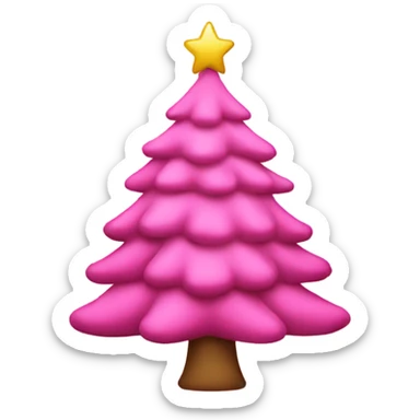 Pink Christmas tree  sticker