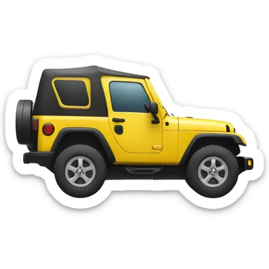 Yellow jeep sticker
