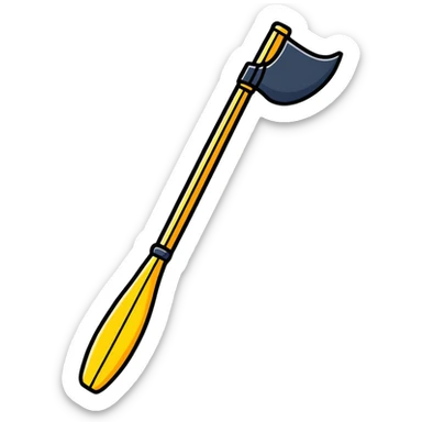 hand with paddle ready to hit sticker