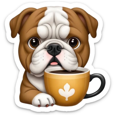 bulldog frances negra con cejas cafe sticker