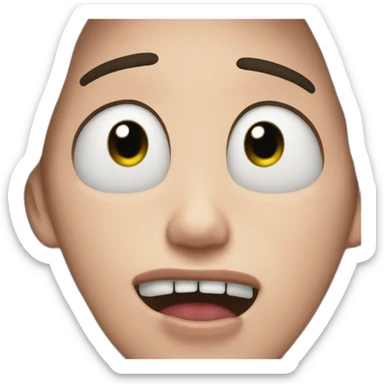 sob party upside down face and yummy sticker