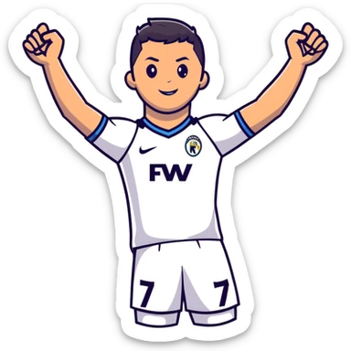 Cristiano Ronaldo celebrating a goal sticker