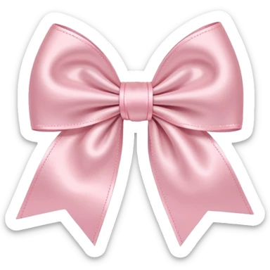 light pink bow on light pink bow sticker