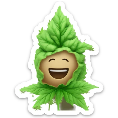 Weed nug with baby face  sticker