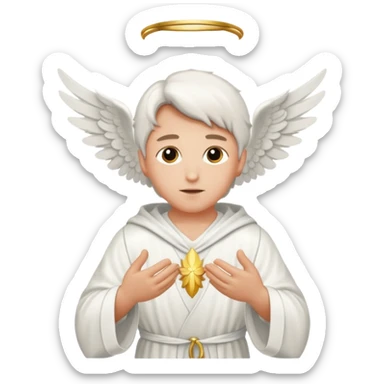 A serene biblical illustration of the angel Gabriel sticker