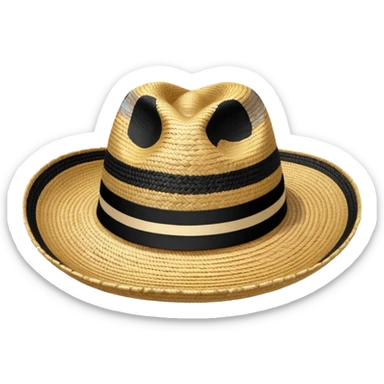 Sombrero Vueltiao con varias rallas negras sticker