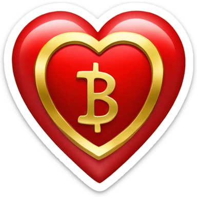 dollar sign red heart sticker