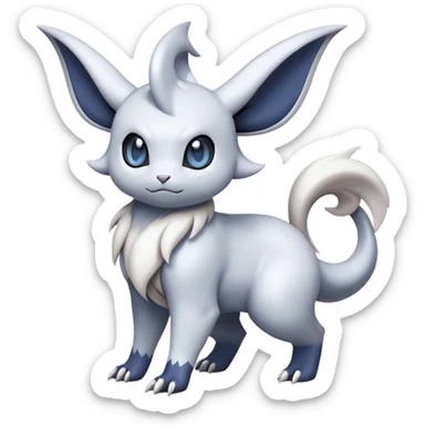 Mewostic-Absol-Minccino-Pokémon-Fakémon-hybrid-creature (full body) sticker