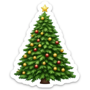 A realistic Christmas tree sticker