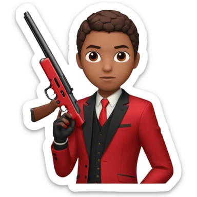 Miles morales holding a shotgun sticker