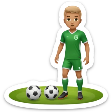 High resolution full body of a soccer player sticker