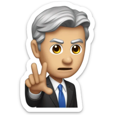 Jerome powell, angry, waving hand sticker