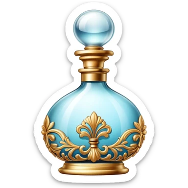 elegant perfume bottle with spray sticker