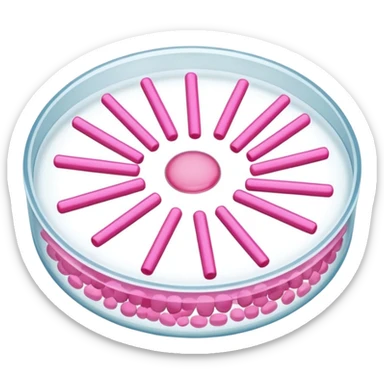 placa de petry com pequenos bastoes rosas flutuando sticker