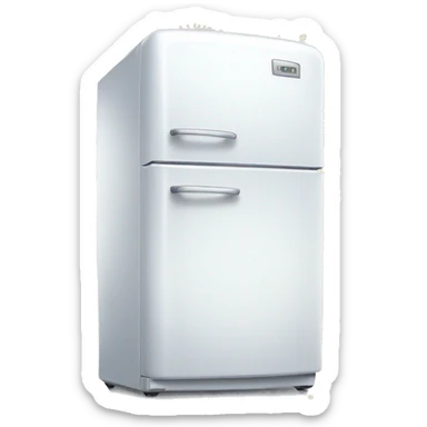 White fridge with sparkles  sticker