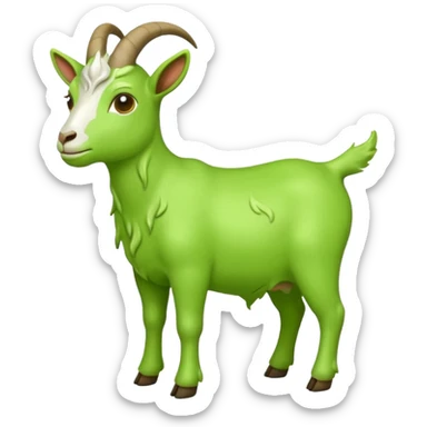 Slime Green goat sticker