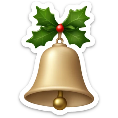 Beige Christmas bell sticker