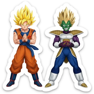 Evil Goku ssj-evil vegeta ssj (evil gogeta) fusion dance what if sticker