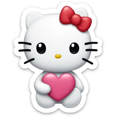 Hello kitty in love  sticker