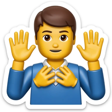 the hands need to be around the neck, hands like a lego person sticker