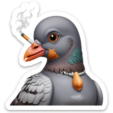 emoji pigeon qui fume sticker