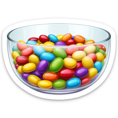 Jellybean candy dish sticker