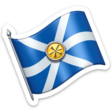 blue scotish pin for map sticker