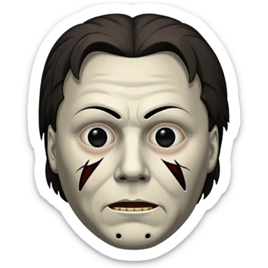 michael myers black eyes sticker
