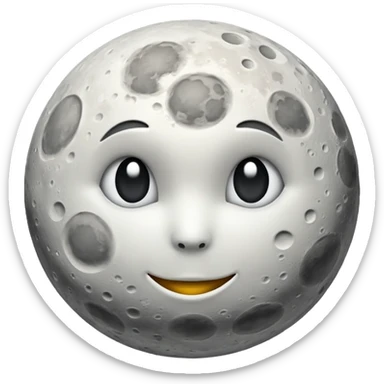 real moon sticker