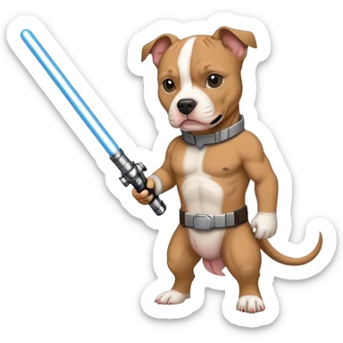 Gray starwars lightsaber pitbull sticker