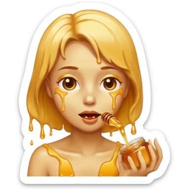 honey eating sticker