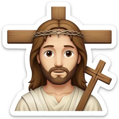 Cristo con cruz sticker