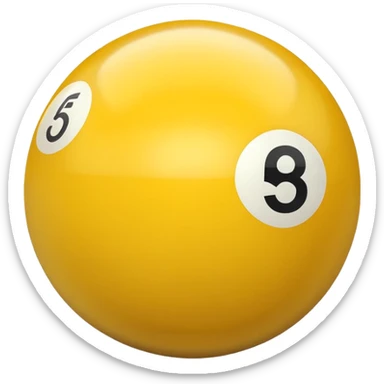 5 numbered billiard ball  sticker