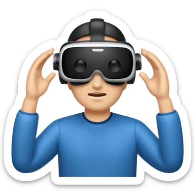 VR wearing man sticker