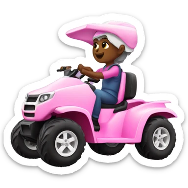 Pink Four wheeler sticker