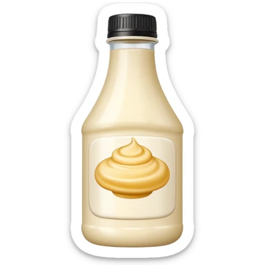 cream sauce bottle  sticker