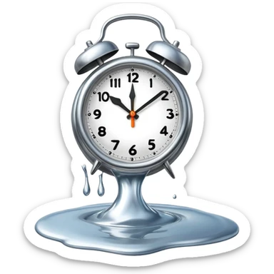 Salvador Dali Melting clock sticker