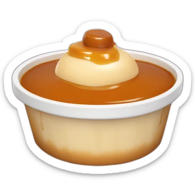Caramel pudding sticker