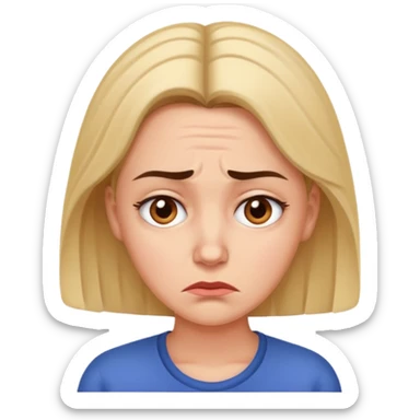 Mujer preocupada sticker