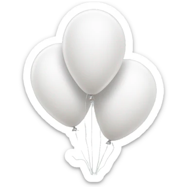 White balloons sticker