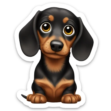 Miniature long hair dachshund  sticker