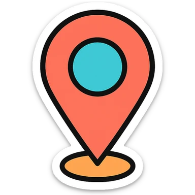 map pin icon, professional modern style, clean lines, suitable for business use sticker