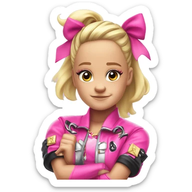Jojo siwa doing the stay fierce pose sticker