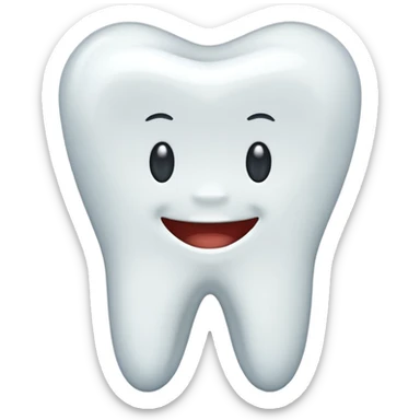 tooth emoji no smile just a tooth sticker