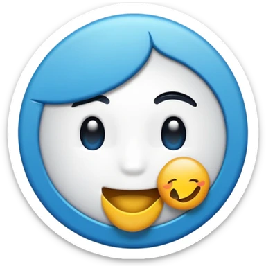 Emoji de verificación azul de tik tok pero que no salga la puntita de la verificación de la tilde que salga todo redondo  sticker