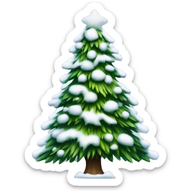 christmas tree with snow sticker