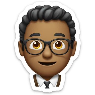 a default face that looks like ‘🤓’ but it has a finger pointed up and it’s a nerd  sticker