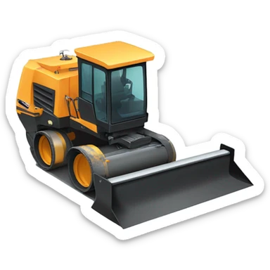 Asphalt paver sticker